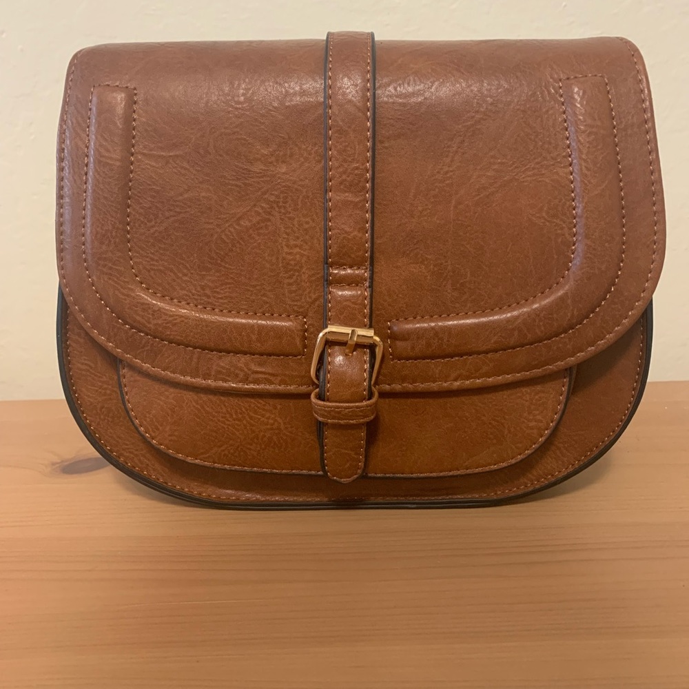 Brown leather purse